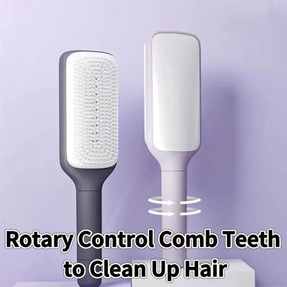Rotatable Self Cleaning Hair Brush Telescopic Massage Airbag Comb Telescopic Cleaning Anti-Static Hairdressing Air Cushion Comb